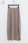 SWAYING 24 Autumn and Winter Wool Velvet Blended Cocoon Long Skirt SW-SW24AW3B12-TUO Camel SW-SW24AW3B11